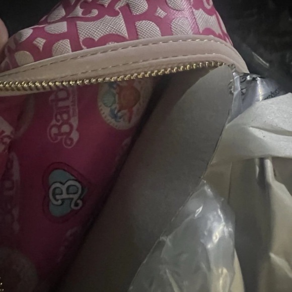 Loungefly Barbie Mini Backpack B Logo Pattern Barbie Movie Bag New - Picture 4 of 4
